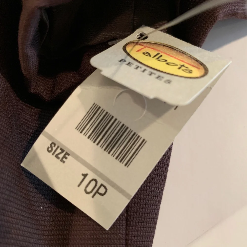 Talbots Petites Brown Safari Blazer Jacket Short Sleeve Career Chic NWT 10P